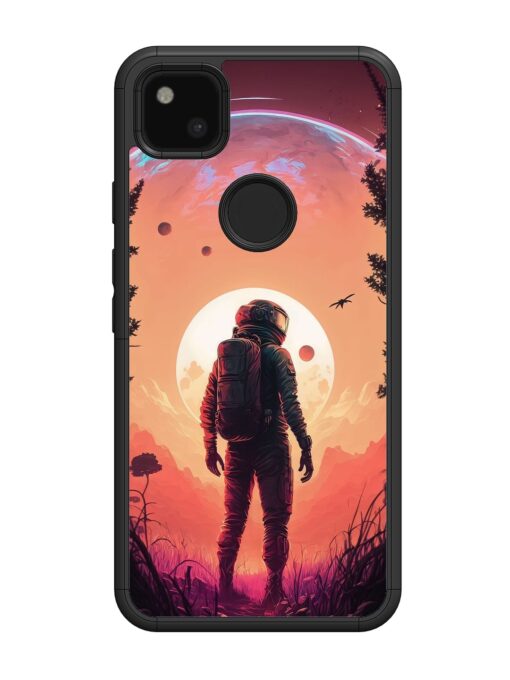 Red Sky At Morning Glossy Metal Phone Cover for Google Pixel 4A