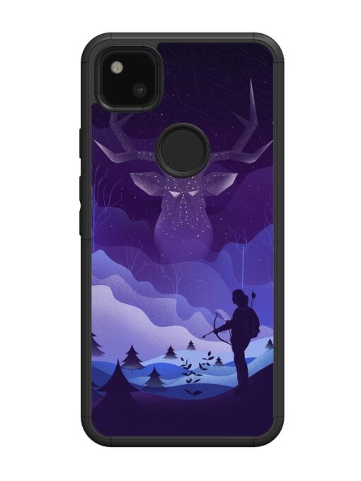 Deer Forest River Glossy Metal Phone Cover for Google Pixel 4A