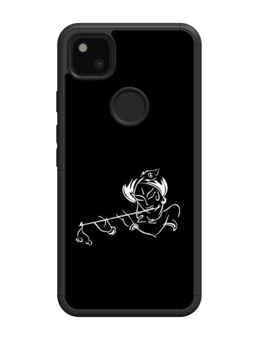 Krishna Flute Glossy Metal Phone Cover for Google Pixel 4A Zapvi