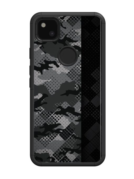 Dark Camouflage Glossy Metal Phone Cover for Google Pixel 4A Zapvi