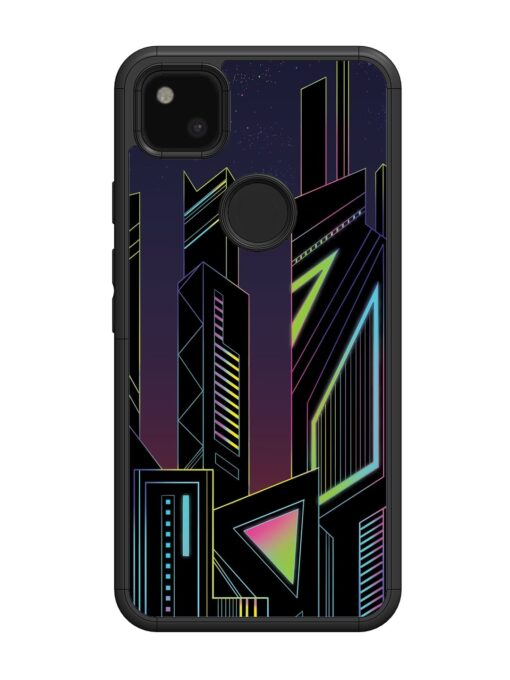 Neon Dreamscape Glossy Metal Phone Cover for Google Pixel 4A Zapvi