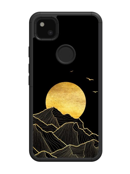 Golden Sunrise Glossy Metal Phone Cover for Google Pixel 4A Zapvi