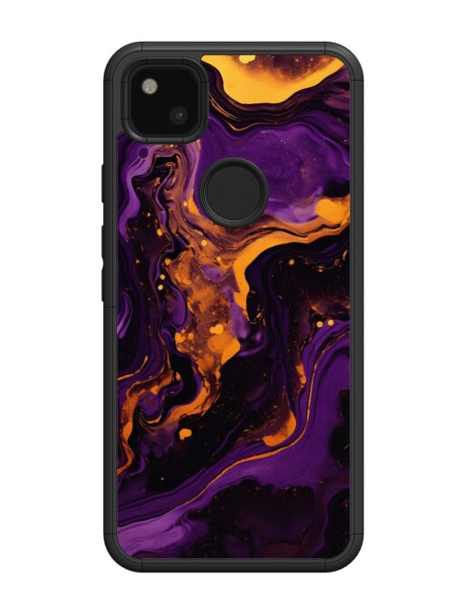 Painting Of A Purple Glossy Metal Phone Cover for Google Pixel 4A Zapvi