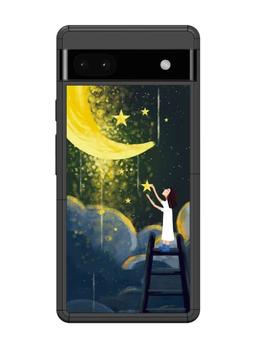 Moonlight Healing Night Illustration Glossy Metal TPU Phone Cover for Google Pixel 6A Zapvi