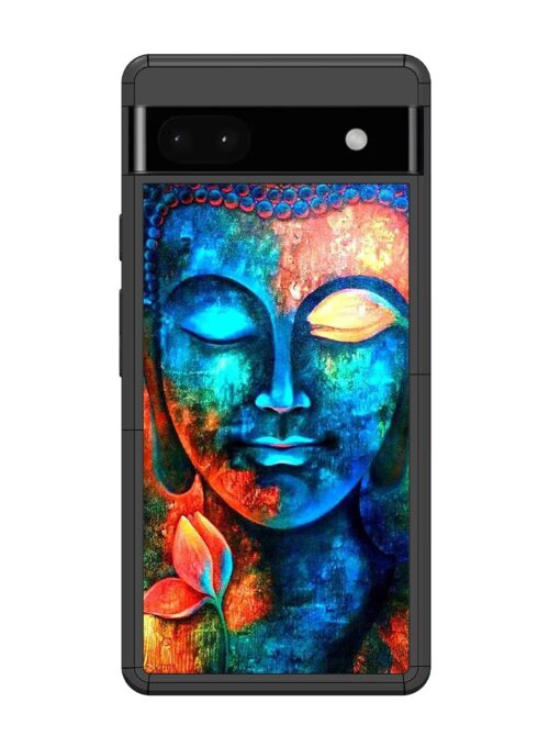 Buddha Painting Glossy Metal Phone Cover for Google Pixel 6A Zapvi