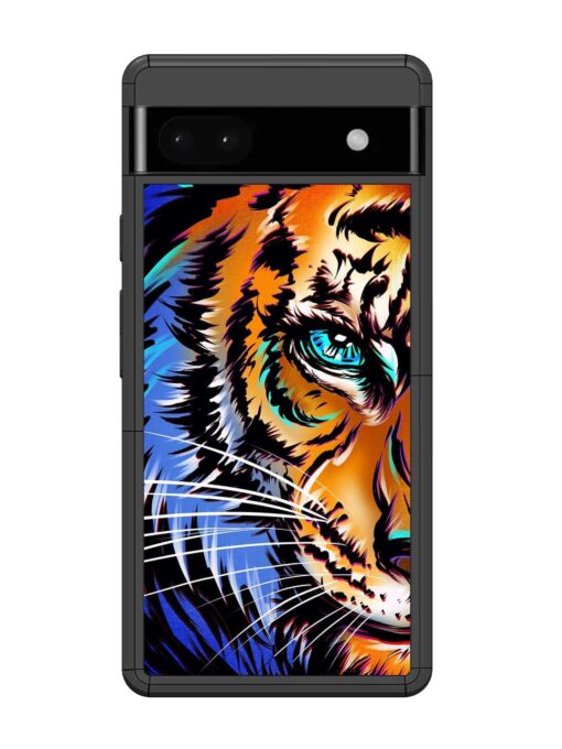 Colorful Lion Art Glossy Metal Phone Cover for Google Pixel 6A Zapvi