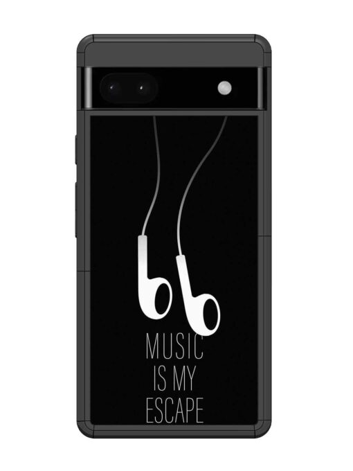 Music Is My Escape Glossy Metal Phone Cover for Google Pixel 6A Zapvi