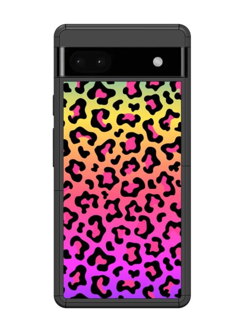 Neon Rainbow Colored Glossy Metal Phone Cover for Google Pixel 6A Zapvi