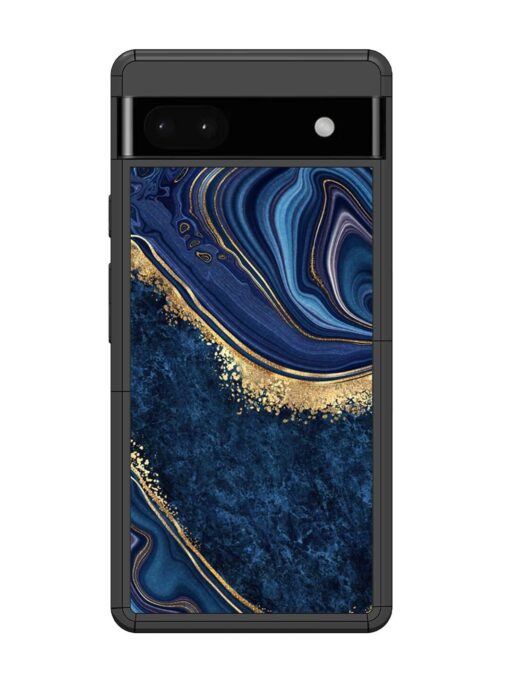 Abstract Background Blue Glossy Metal TPU Phone Cover for Google Pixel 6A