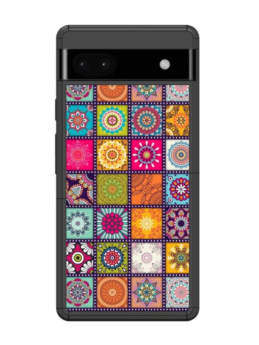 Seamless Pattern Vintage Glossy Metal Phone Cover for Google Pixel 6A Zapvi