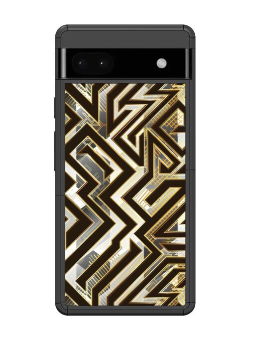 Technology Geometric Seamless Glossy Metal Phone Cover for Google Pixel 6A Zapvi