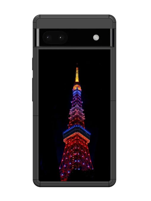 Eiffel Tower Night View Glossy Metal Phone Cover for Google Pixel 6A Zapvi