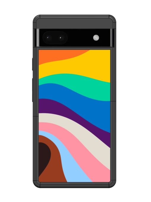 Minimal Pride Art Glossy Metal Phone Cover for Google Pixel 6A Zapvi