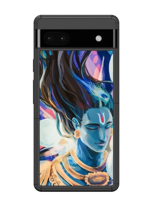 Bhagwan Sri Krishna Glossy Metal Phone Cover for Google Pixel 6A Zapvi