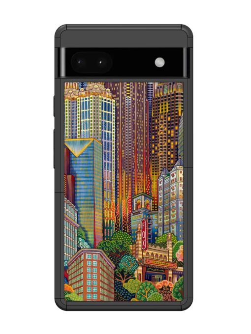 Cityscapes Art Glossy Metal Phone Cover for Google Pixel 6A Zapvi