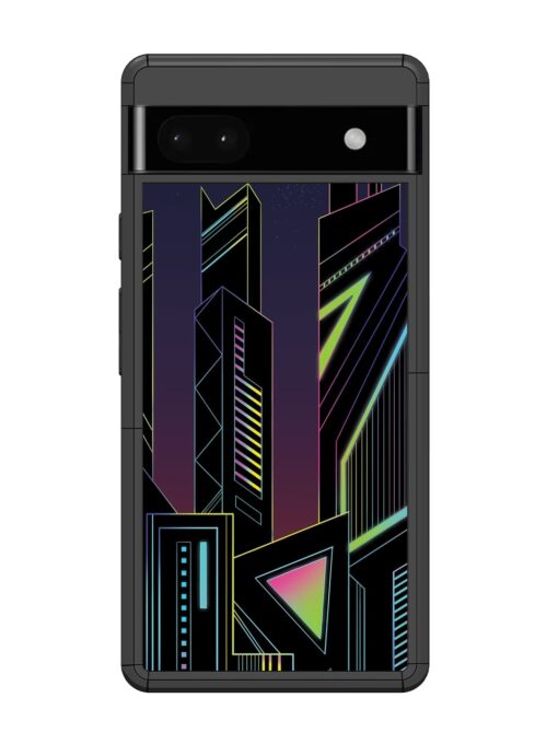 Neon Dreamscape Glossy Metal Phone Cover for Google Pixel 6A Zapvi