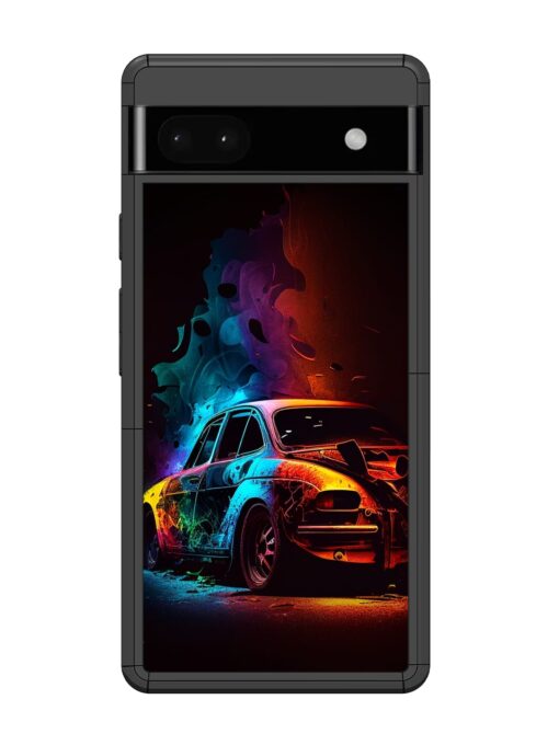 High Classic Car Art Glossy Metal Phone Cover for Google Pixel 6A Zapvi