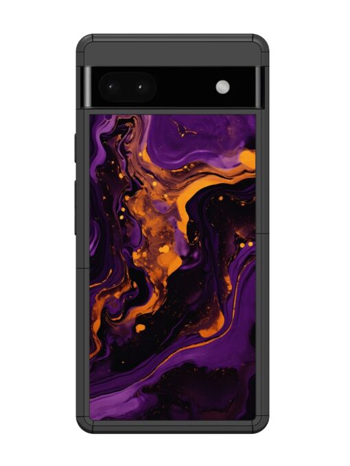 Painting Of A Purple Glossy Metal Phone Cover for Google Pixel 6A Zapvi