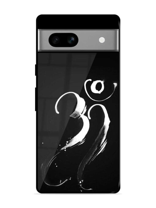 Om Logo Glossy Metal Phone Cover for Google Pixel 7A Zapvi