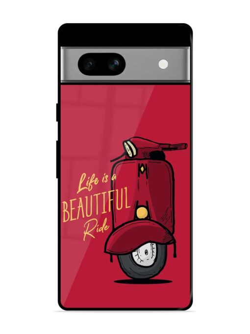 Life Is Beautiful Rides Glossy Metal Phone Cover for Google Pixel 7A Zapvi