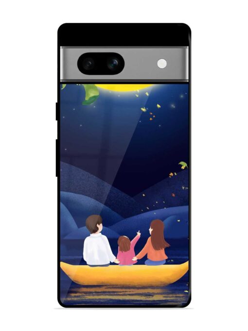 Happy Family And Beautiful View Glossy Metal Phone Cover for Google Pixel 7A