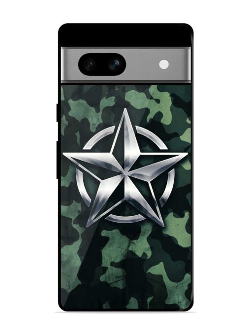 Indian Army Star Design Glossy Metal Phone Cover for Google Pixel 7A Zapvi