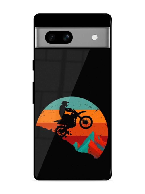 Mountain Bike Glossy Metal Phone Cover for Google Pixel 7A Zapvi