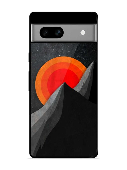 Black Mountain Glossy Metal Phone Cover for Google Pixel 7A Zapvi