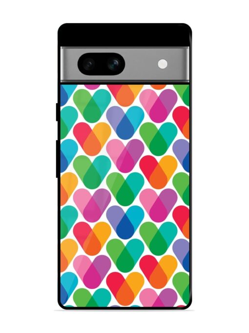 Overlapping Colors Colorful Glossy Metal TPU Phone Cover for Google Pixel 7A Zapvi