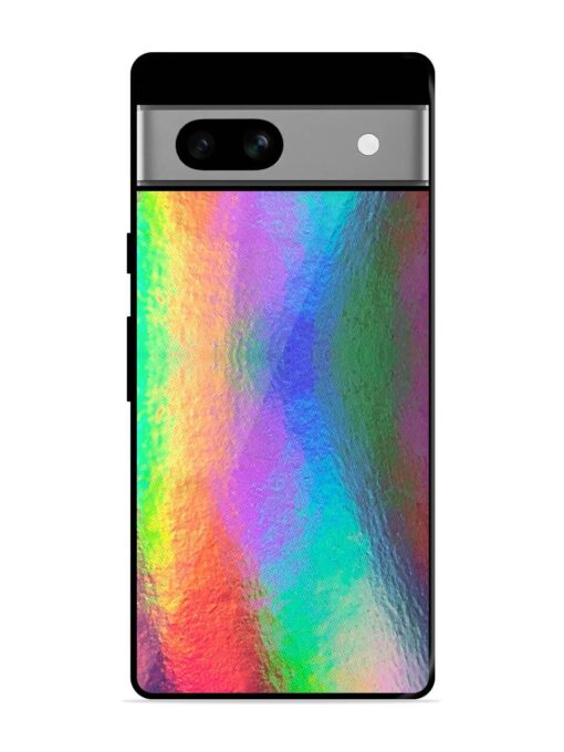 Colorful Holographic Background Glossy Metal TPU Phone Cover for Google Pixel 7A Zapvi