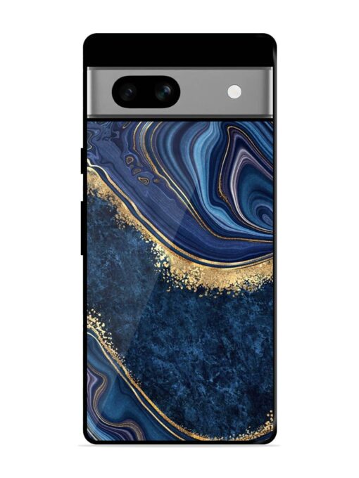 Abstract Background Blue Glossy Metal TPU Phone Cover for Google Pixel 7A Zapvi