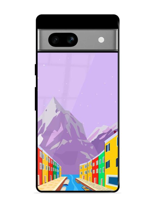 Venice City Illustration Glossy Metal Phone Cover for Google Pixel 7A Zapvi