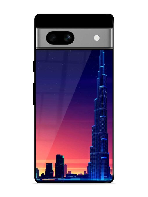 Burj Khalifa Abstract Glossy Metal Phone Cover for Google Pixel 7A