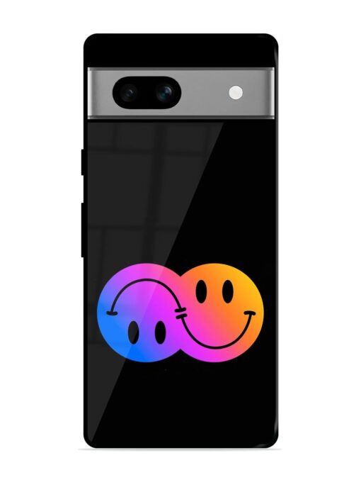 Gradient Smile Art Glossy Metal TPU Phone Cover for Google Pixel 7A Zapvi