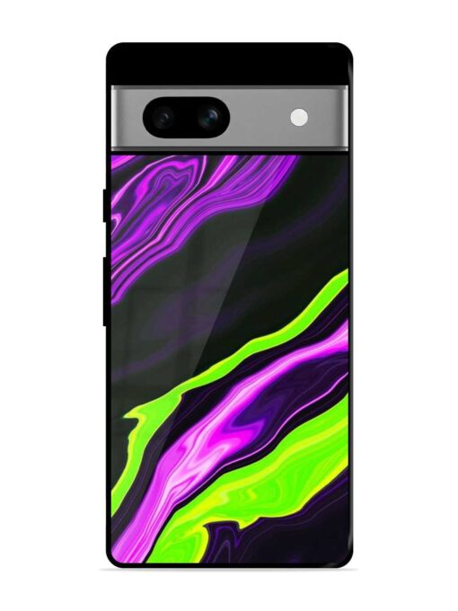 Bright Fluid Violet Glossy Metal Phone Cover for Google Pixel 7A Zapvi