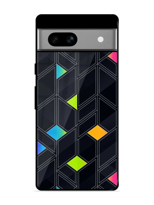 Abstract Mosaic Seamless Glossy Metal Phone Cover for Google Pixel 7A Zapvi