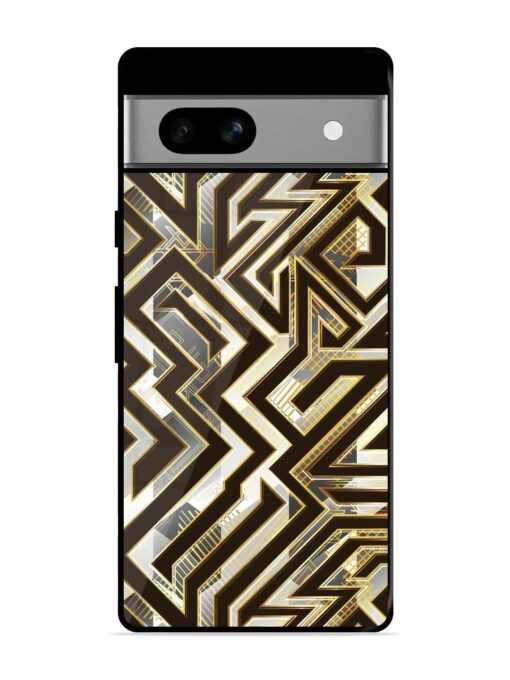 Technology Geometric Seamless Glossy Metal Phone Cover for Google Pixel 7A Zapvi