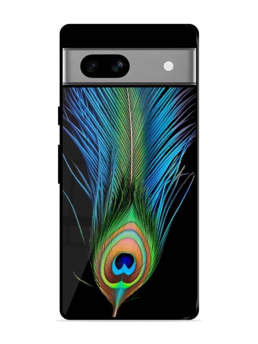 Peacock Feather Glossy Metal TPU Phone Cover for Google Pixel 7A Zapvi