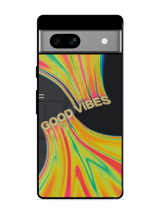 Good Vibes Glossy Metal Phone Cover for Google Pixel 7A Zapvi