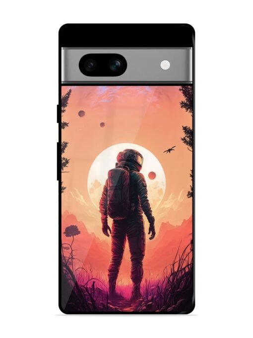 Red Sky At Morning Glossy Metal Phone Cover for Google Pixel 7A