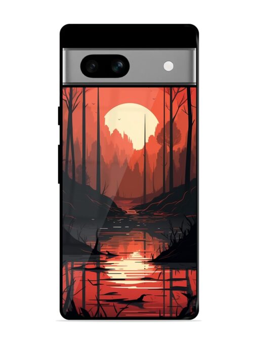 Natural Landscape Glossy Metal Phone Cover for Google Pixel 7A Zapvi