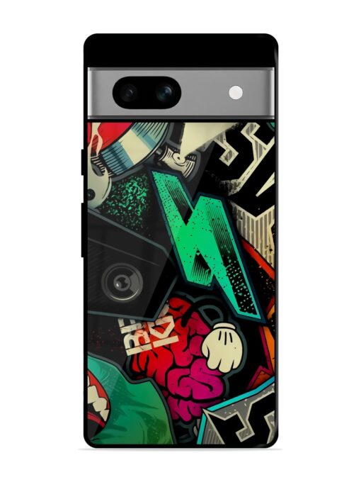 Graffiti Art Glossy Metal Phone Cover for Google Pixel 7A Zapvi