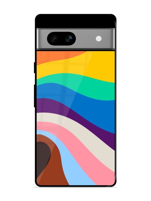 Minimal Pride Art Glossy Metal Phone Cover for Google Pixel 7A