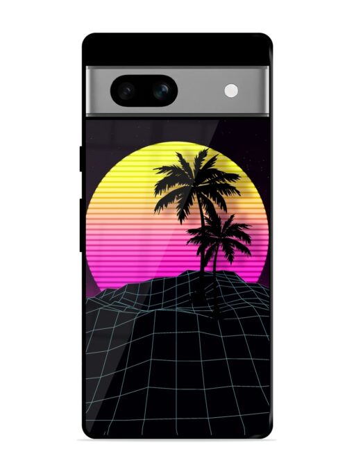 Coconut Vector Glossy Metal Phone Cover for Google Pixel 7A Zapvi