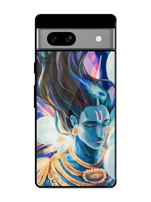 Bhagwan Sri Krishna Glossy Metal Phone Cover for Google Pixel 7A Zapvi