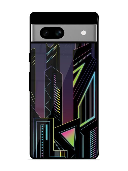 Neon Dreamscape Glossy Metal Phone Cover for Google Pixel 7A