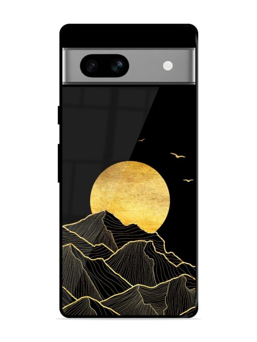 Golden Sunrise Glossy Metal Phone Cover for Google Pixel 7A Zapvi