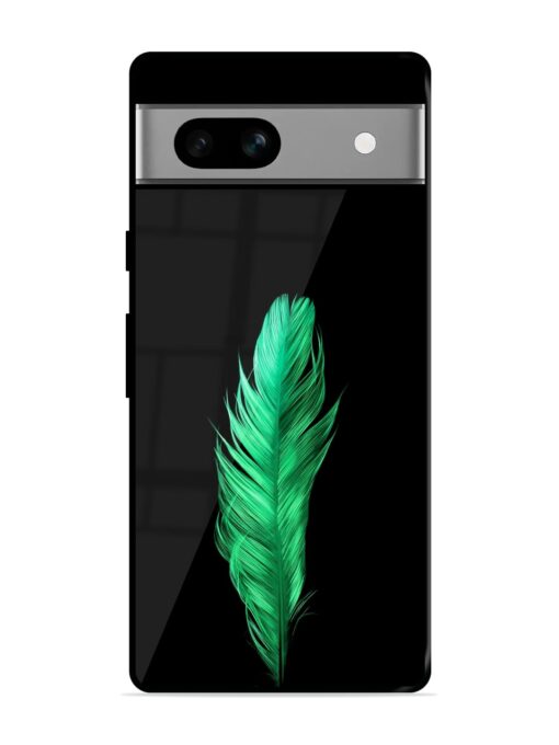 Feather Texture Glossy Metal Phone Cover for Google Pixel 7A Zapvi