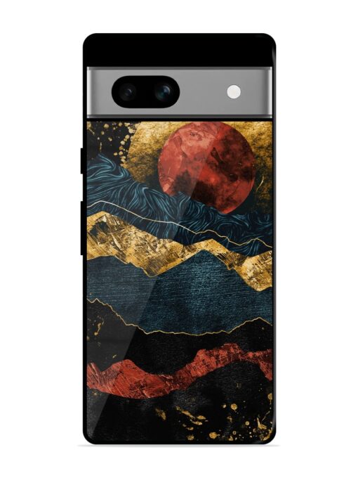 Gold Painting View Glossy Metal Phone Cover for Google Pixel 7A Zapvi