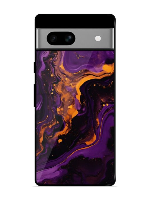 Painting Of A Purple Glossy Metal Phone Cover for Google Pixel 7A